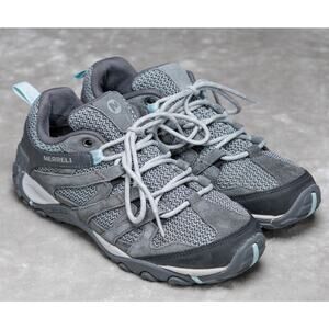 Merrell Alverstone Storm Hiking Shoes Sneakers Gray Blue Womens Size 9 J034612
